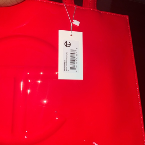 Medium Red Patent Telfar Bag - Picture 7 of 10